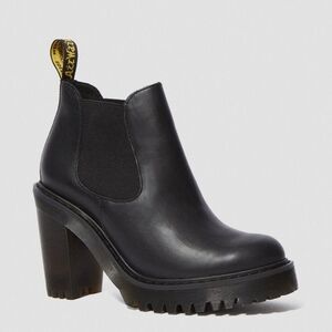 DR. MARTENS HURSTON WOMEN'S LEATHER HEELED CHELSEA BOOTS